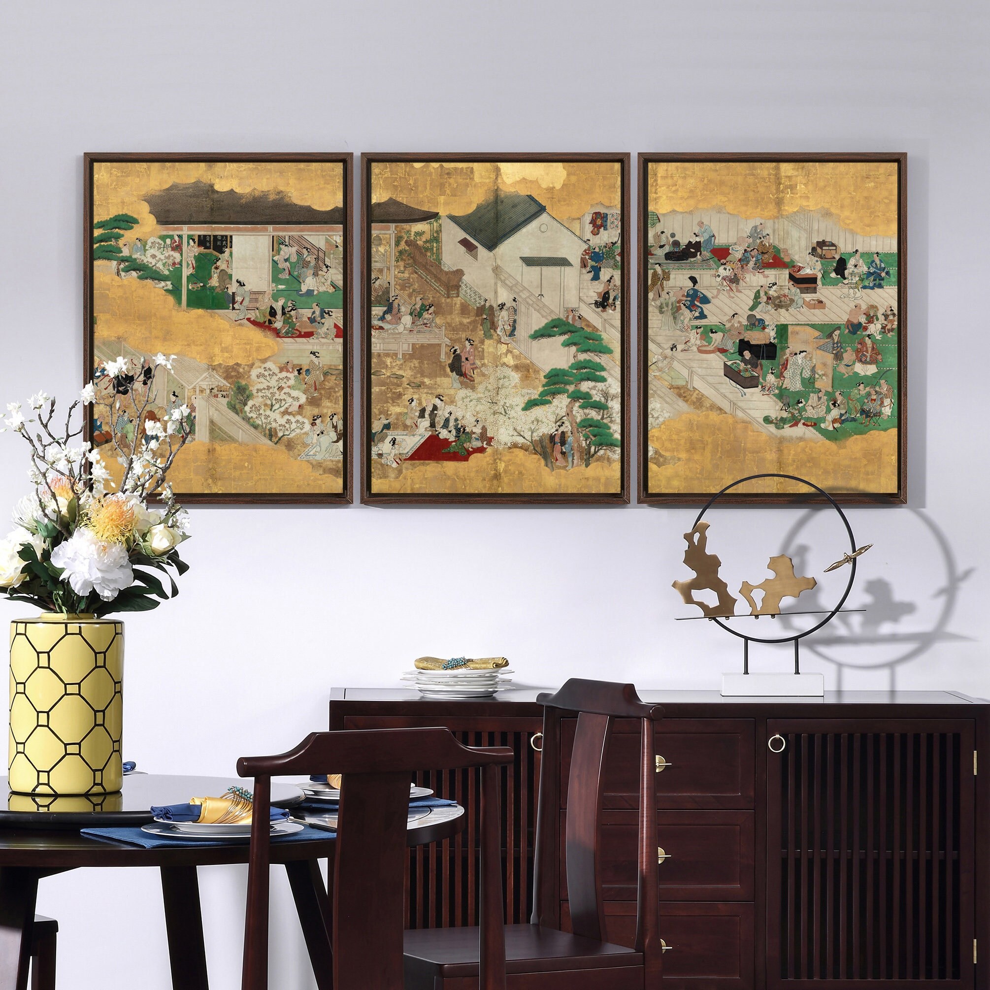 絵画 drama Hishikawa Moronobu,kabuki Drama,asian Art,japanese Art,set of 3