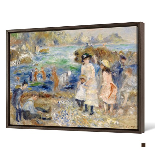 Pierre Auguste Renoir,Children shops on the Seashore, Guernsey,large wall art,framed wall art,canvas wall art,large canvas,M4851