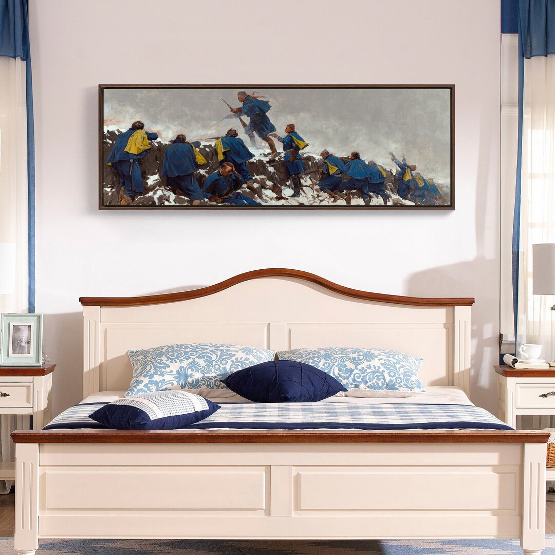 Frederic Remingtonthrough the Smoke Sprang the Daring Etsy