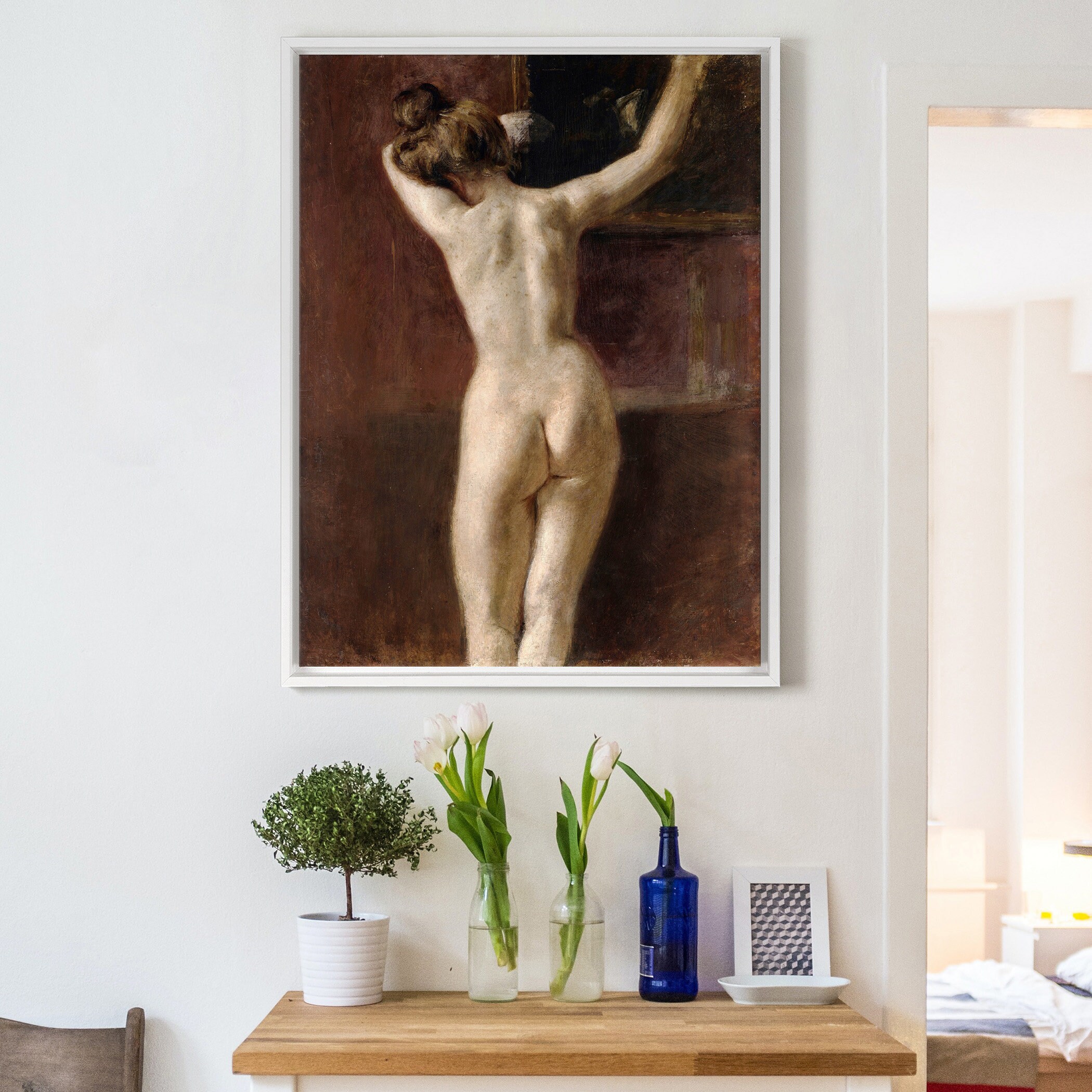 Mariano Fortuny y Madrazo,Female Nude from back,canvas print,canvas art,canvas wall art,large wall art,framed wall art,p555