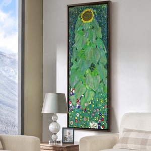 Gustav Klimt,Sunflower-3,Vertical Narrow Art,Large Wall Art,Framed Wall Art,Canvas Wall Art,M444