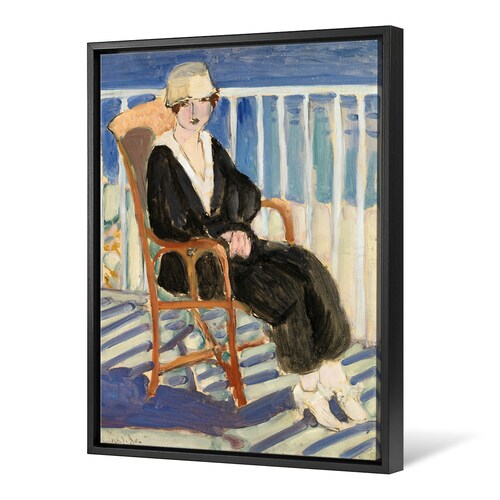 Henri Matisse,Young Girl on a Balcony over the Ocean 1918,large wall art,framed wall art,canvas sold wall art,large canvas,M5988