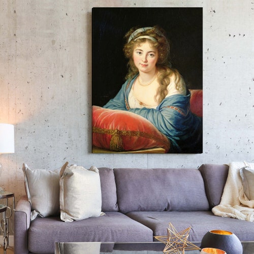 Elisabeth Louise Vigee-Lebrun,The Countess Catherine Vassilievna shops Skavronskaia,large wall art,framed wall art,canvas wall,large canvas,M5610
