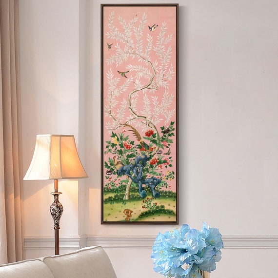 Impression Sur Toile Tropical Flowers Birds - Art Mural Floral Rouge, Style Moderne
