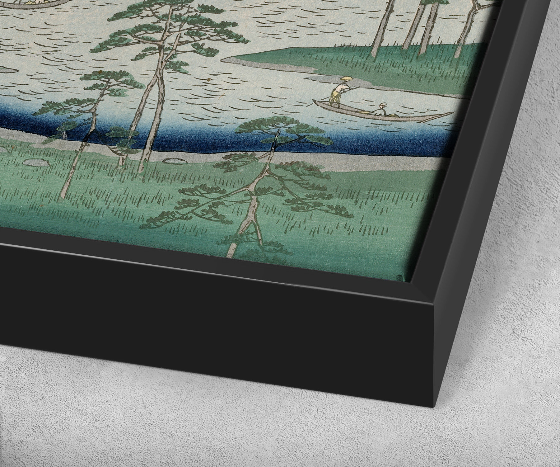 Hiroshige,kazusa Kuroto No Ura,small and Large Boats on Large