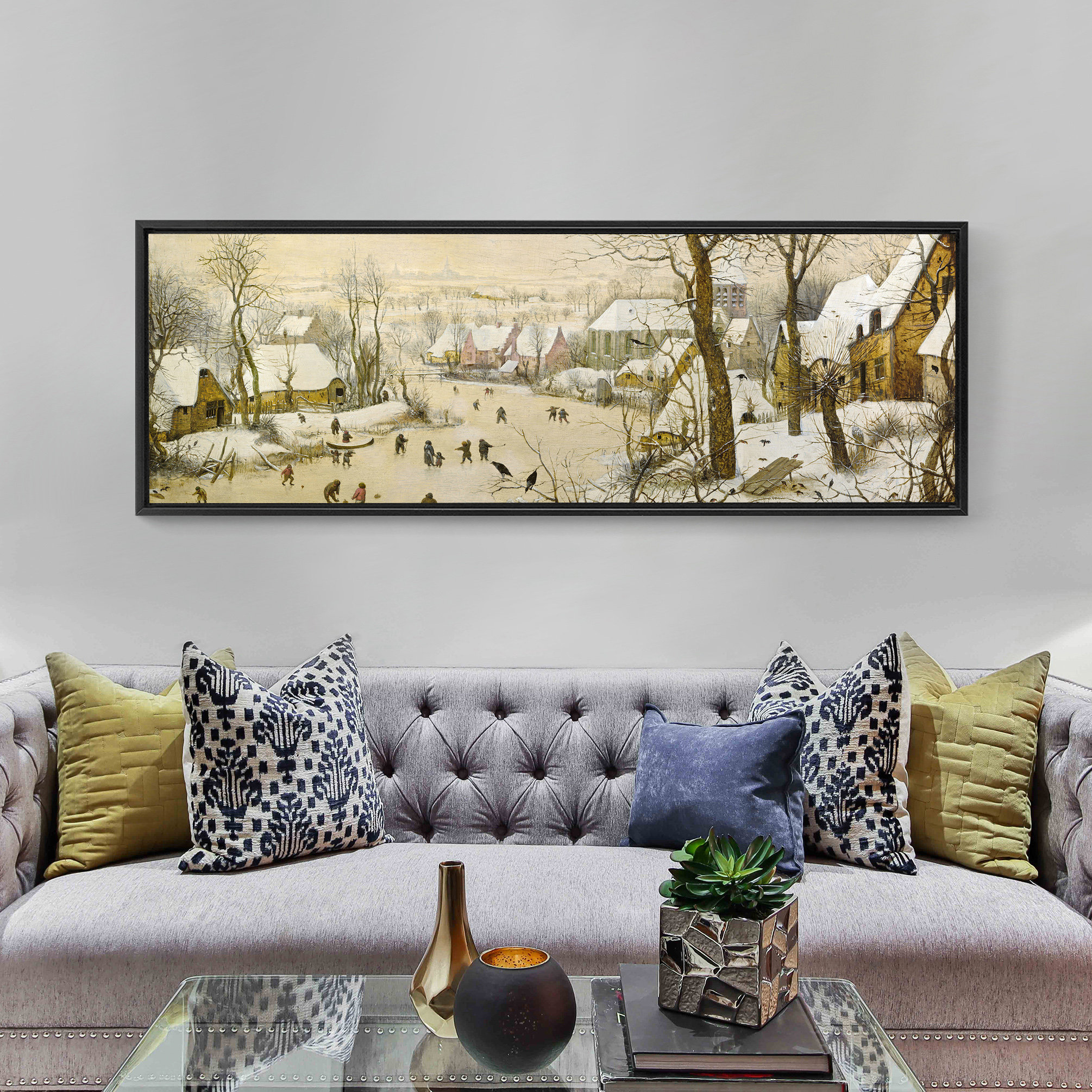 Pieter Bruegel The Elder,Winter Skating Landscape,Canvas Print,Canvas Art, Canvas Wall Art,Extra Large Canvas Art,Large Canvas Wall Art P230