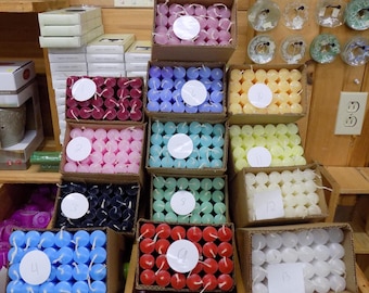 only  62 cents each  Wholesale unscented 6 inch tapers in colors 24  per case