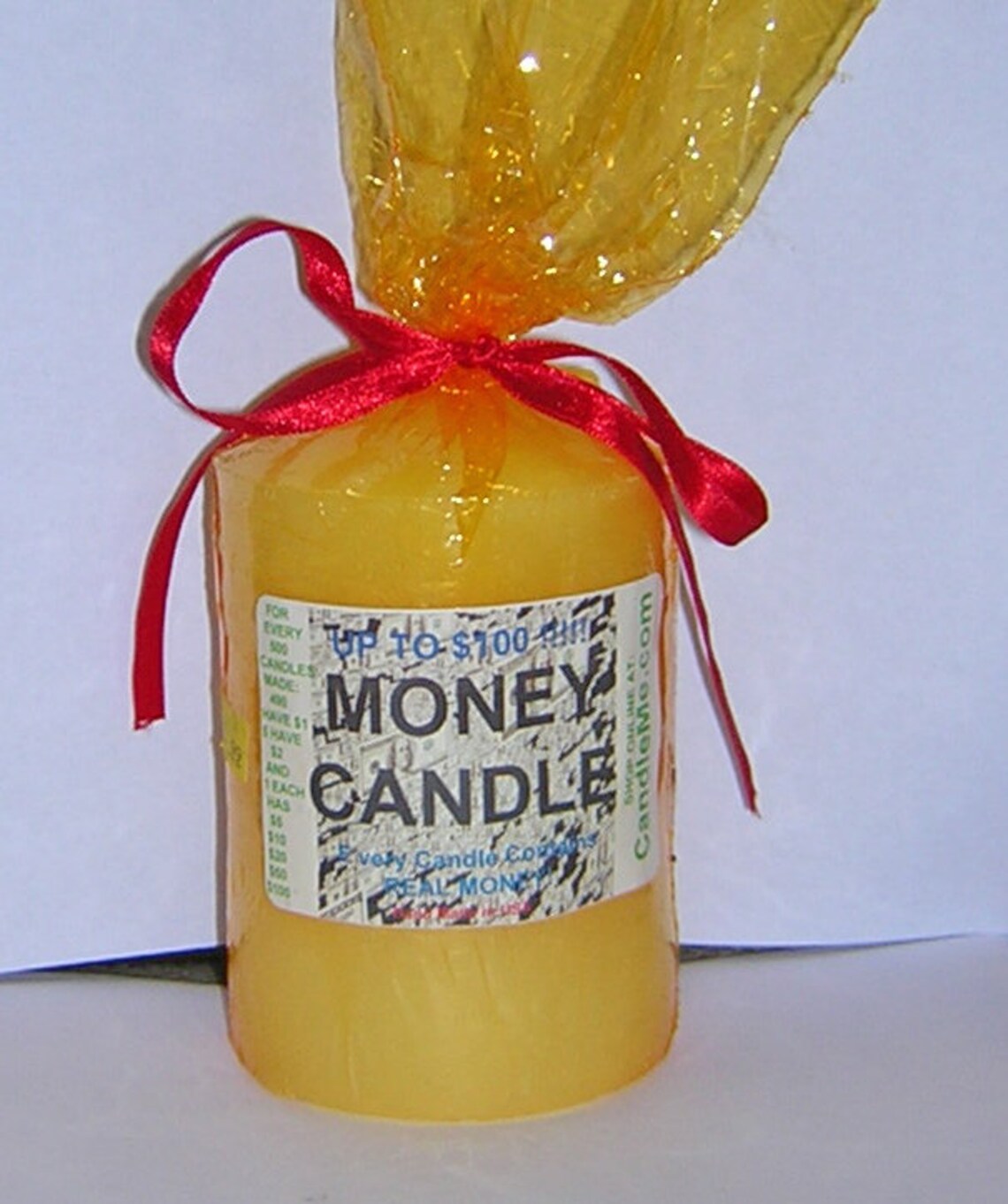 Money Candle Has REAL Cash Inside up to 100 Dollar Bill Etsy