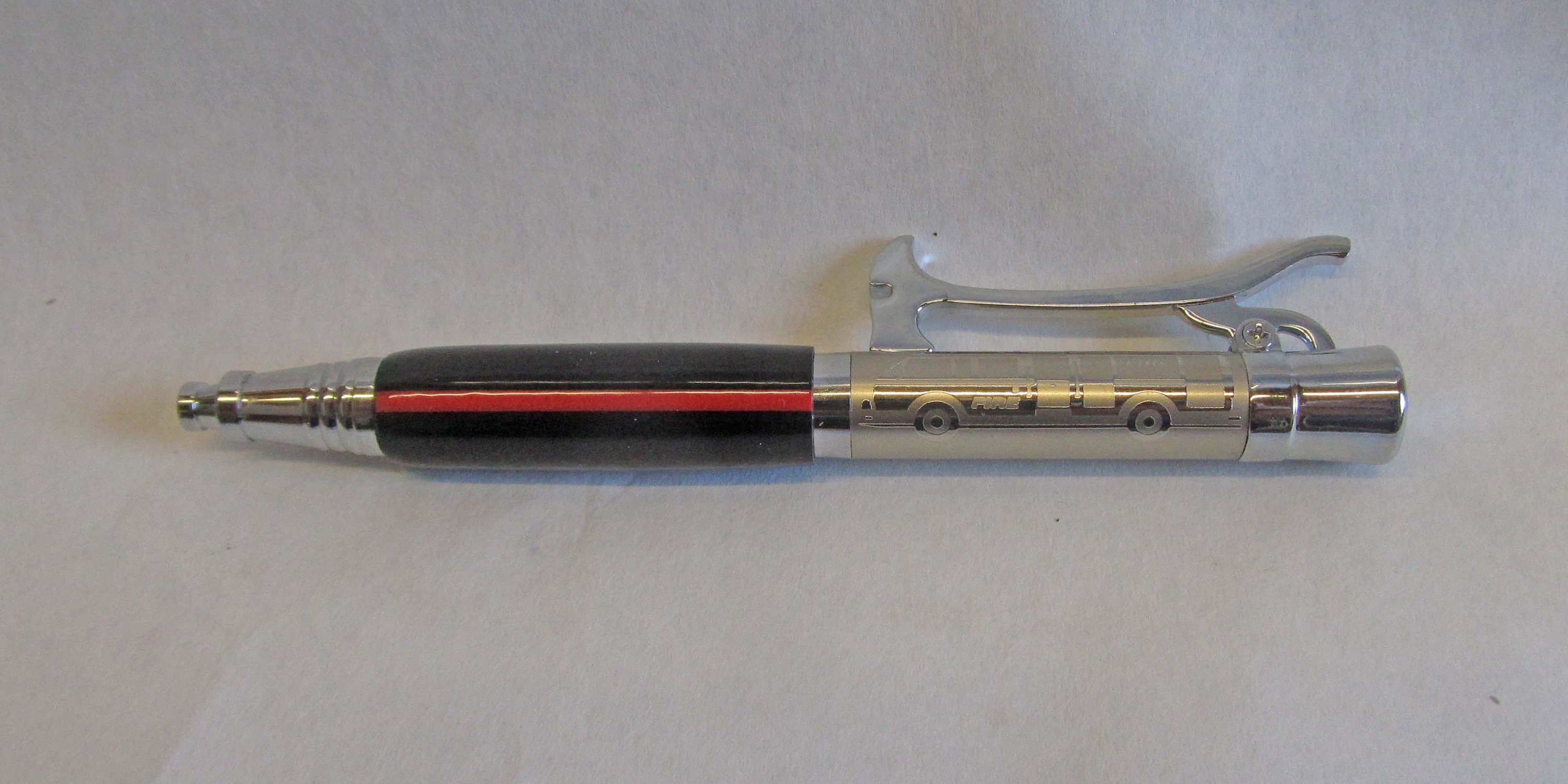 Firefighter Push and Lock Pen Kit in Chrome at Penn State Industries