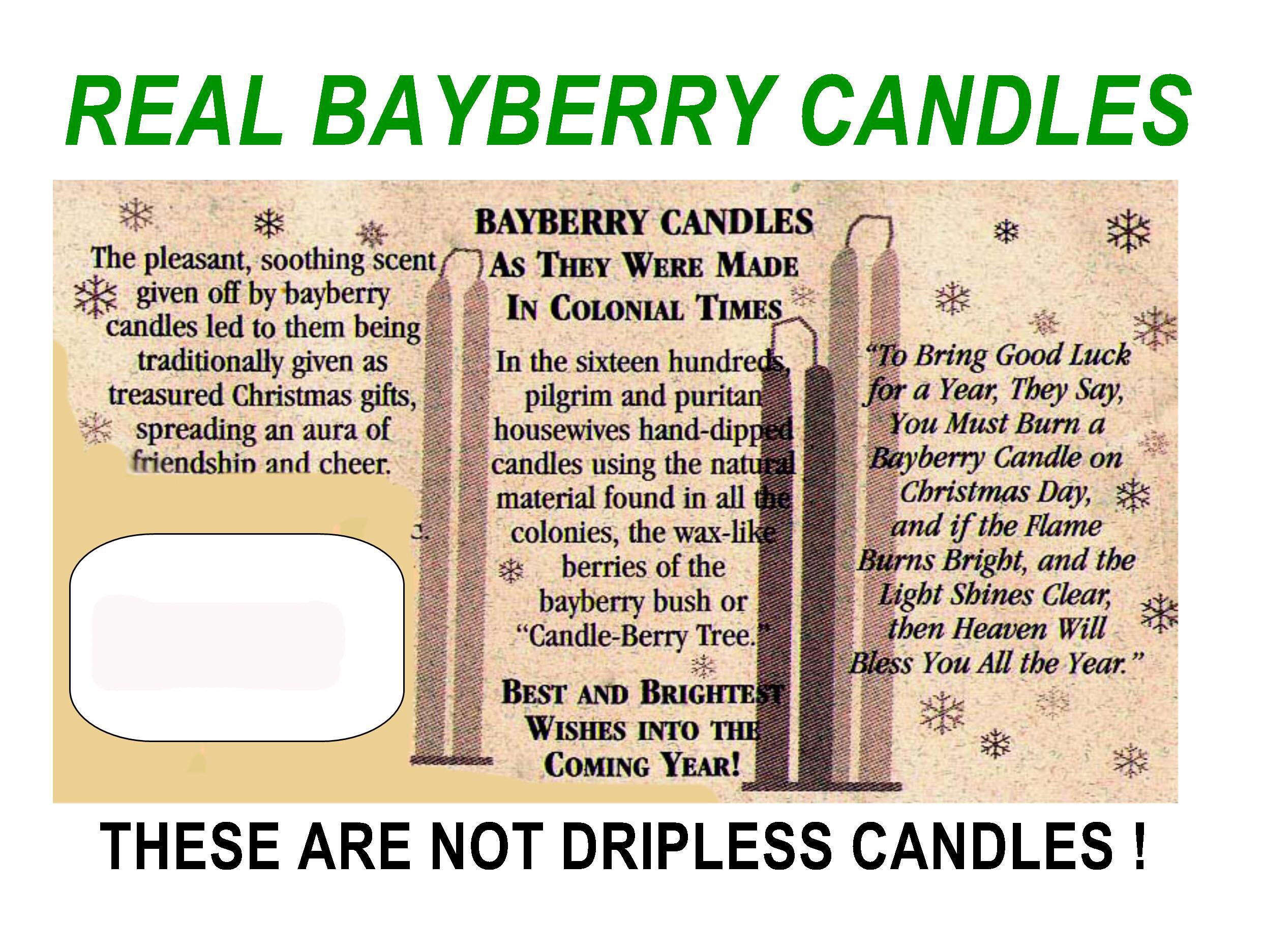 Real Bayberry Wax Candles One Candle Gift Boxed for the Etsy