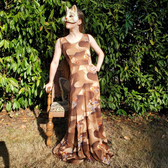 70's Abstract Maxi Dress