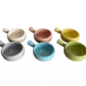 Harlequin Diana Ovenproof Ramekins - set of six c.1960s Australian pottery
