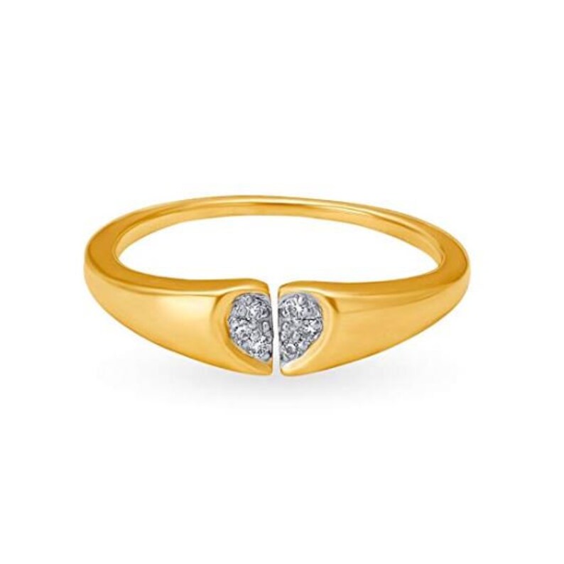 Diamond Wedding Band Ring Heart Shape