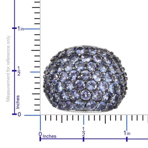 Tanzanite Rhinestone Dome Statement shops Ring in Silver