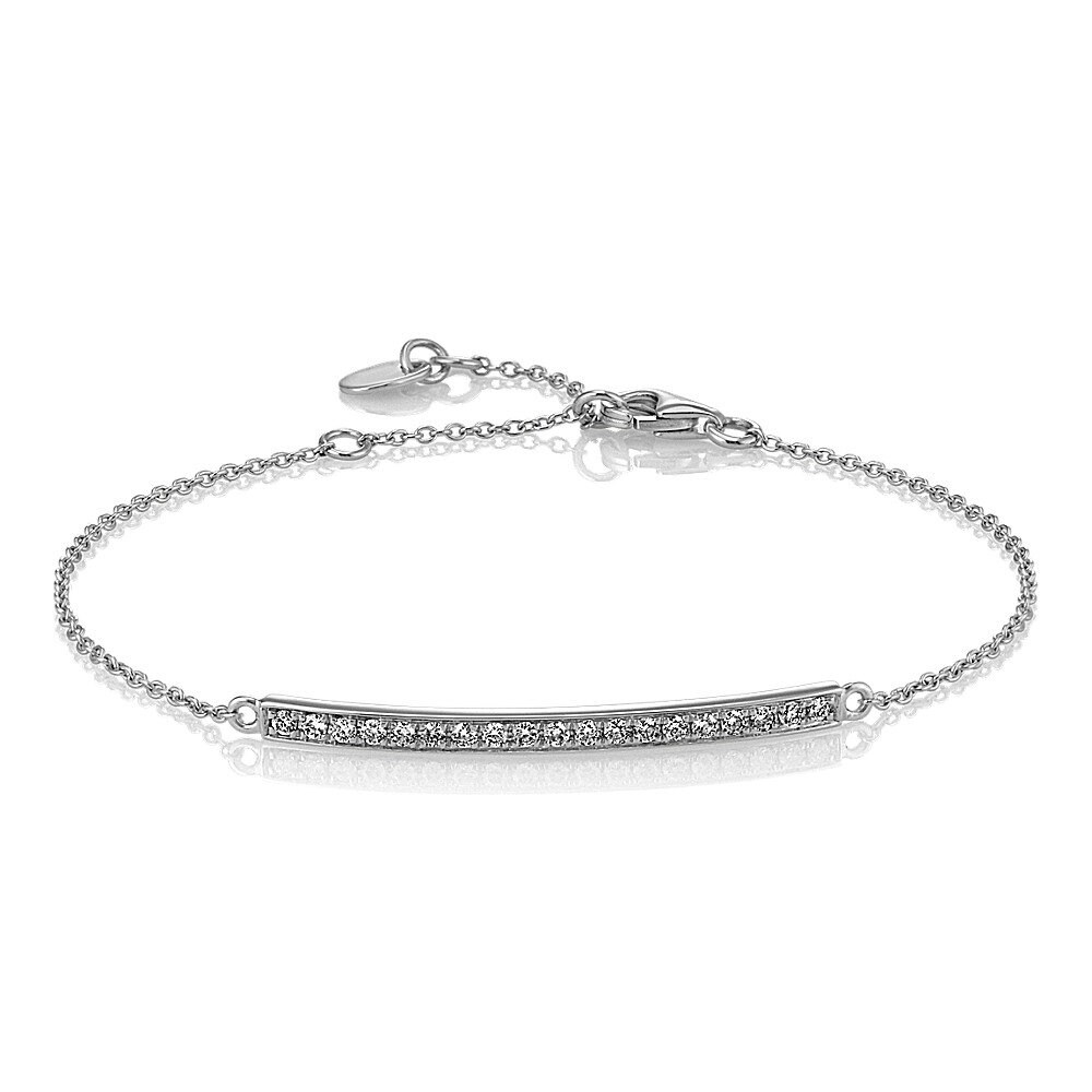 Natural White HI Quality Diamond Bar Adjustable BraceletBar Etsy