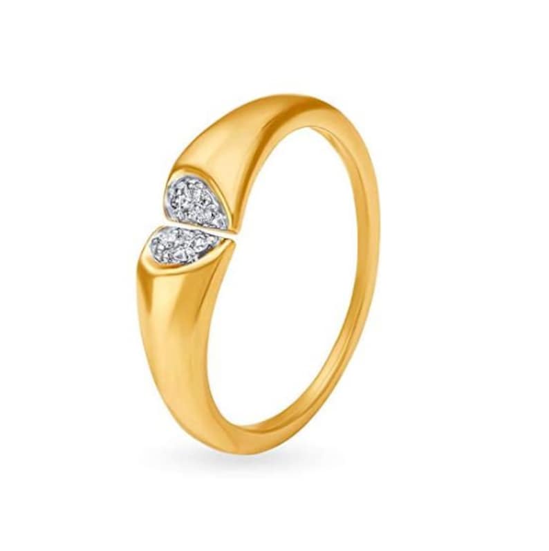 Diamond Wedding Band Ring Heart Shape