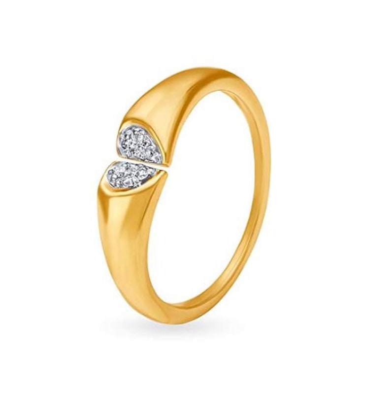 Diamond Wedding Band Ring Heart Shape