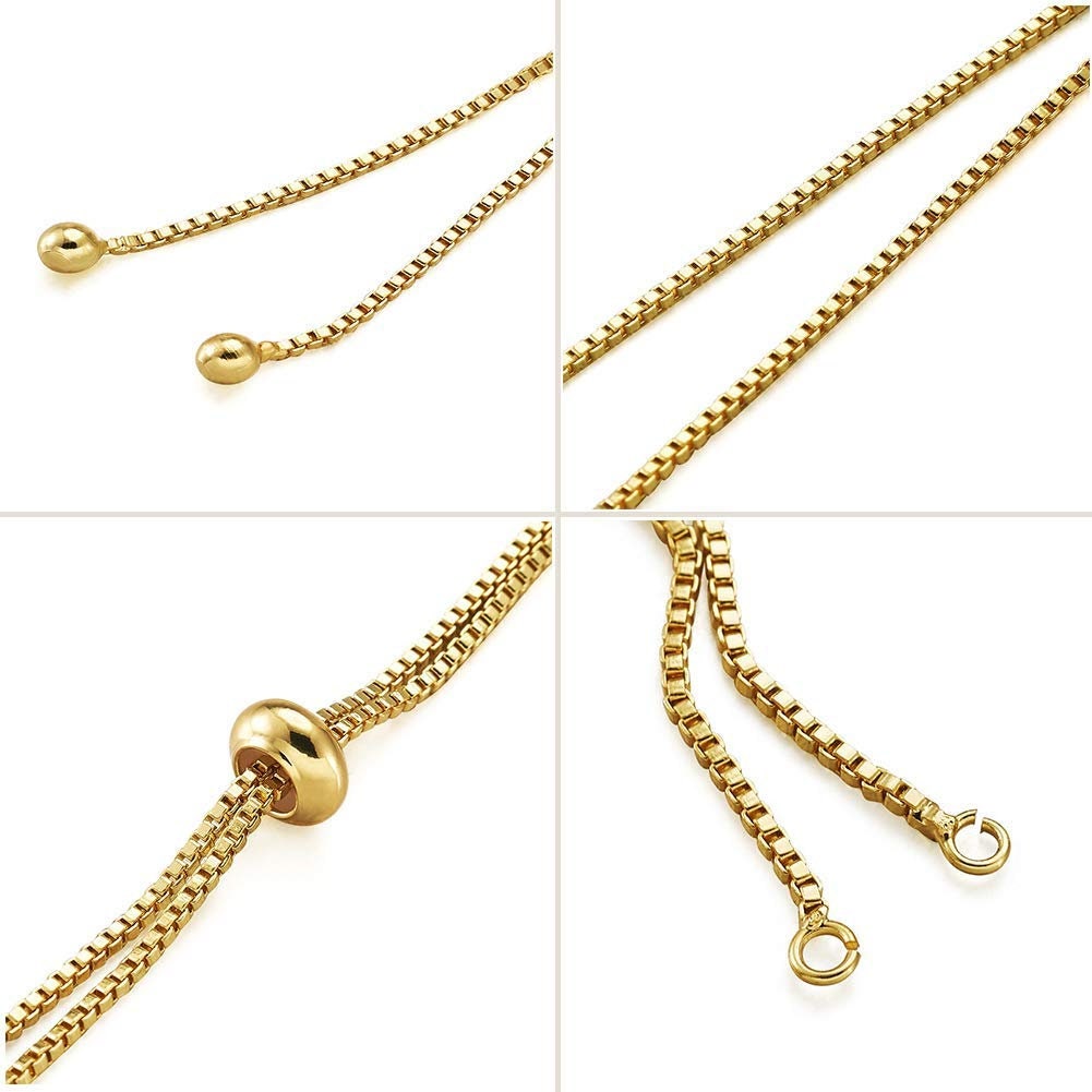 Set of 3 Box Chain Bracelet Connectors For Jewelry Making Etsy