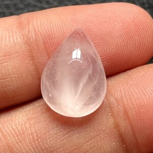 Natürlicher Rosenquarz Edelstein Cabochon, Rosenquarz Cabochon, Rosenquarz Glatt Pear Cabochon, 16x12x6.5 MM, AAA Qualität, lose Edelstein