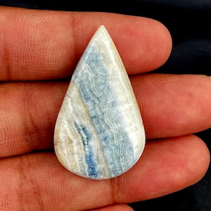 Natural Blue Scheelite Cabochon: AAA Quality Loose Gemstone For Wire Wrap & Jewelry Making