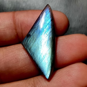 Blue Flashy Labradorite Gemstone Cabochon: AAA Quality, Jewelry Making (34x26x5.5MM)