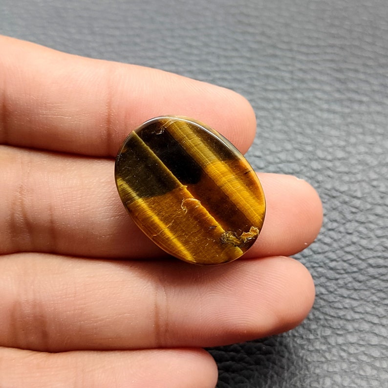 Tiger Eye Cabochon Tiger Eye Smooth Oval Cabochon AAA Quality Natural Tiger Eye Gemstone Cabochon #GCS119 27x20x5 MM Loose Gemstone