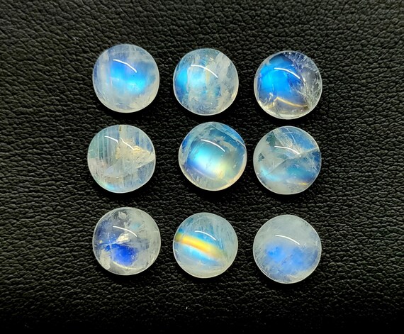 High Quality Rainbow Moonstone White Rainbow Moonstone Cabochons Natural Rainbow Moonstone Cabochons Natural Moonstone Rainbow Moonstone