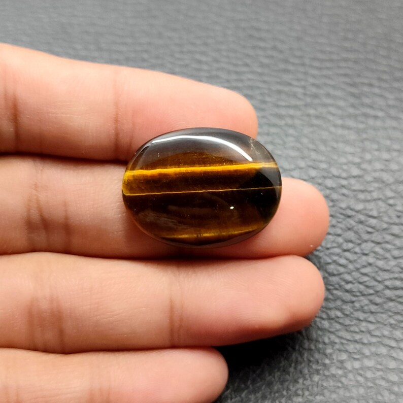 Tiger Eye Cabochon Tiger Eye Smooth Oval Cabochon AAA Quality Natural Tiger Eye Gemstone Cabochon #GCS119 27x20x5 MM Loose Gemstone