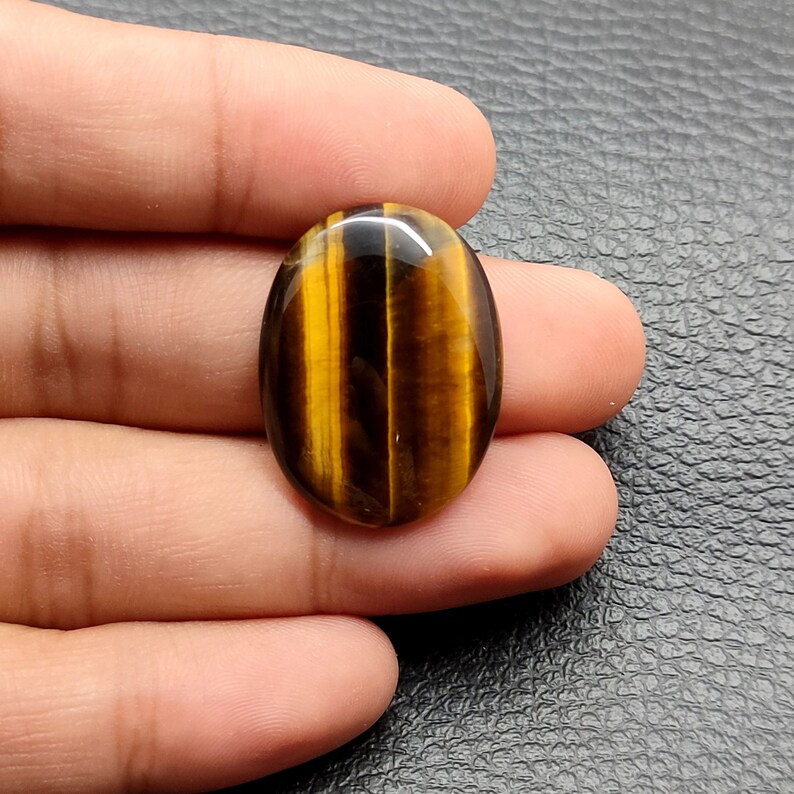 Tiger Eye Cabochon Tiger Eye Smooth Oval Cabochon AAA Quality Natural Tiger Eye Gemstone Cabochon #GCS119 27x20x5 MM Loose Gemstone