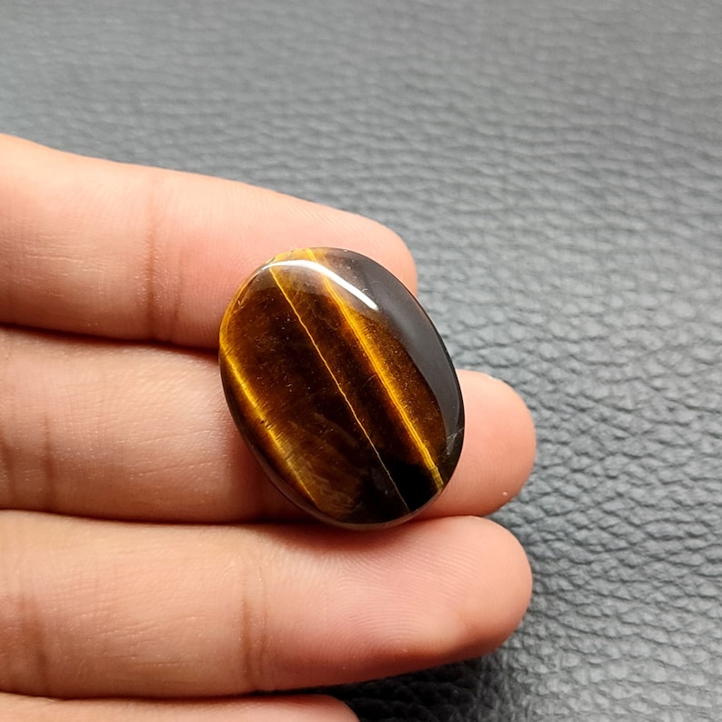 Tiger Eye Cabochon Tiger Eye Smooth Oval Cabochon AAA Quality Natural Tiger Eye Gemstone Cabochon #GCS119 27x20x5 MM Loose Gemstone