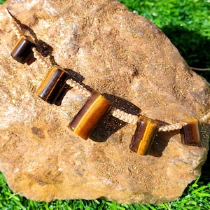 Tiger Eye Bracelet, Macrame Bracelet, Yga Bracelet, Adjustable Bracelet, Boho Bracelet, Healing Crystal Bracelet, Gemstone Bracelet For Gift