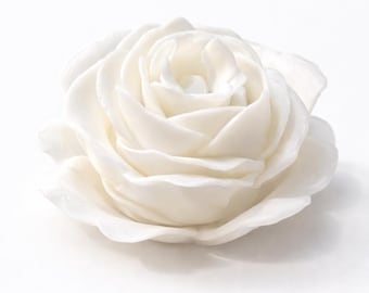 Pearl White 3D Printed Rose | Elegant Wedding Table Centerpiece Decoration
