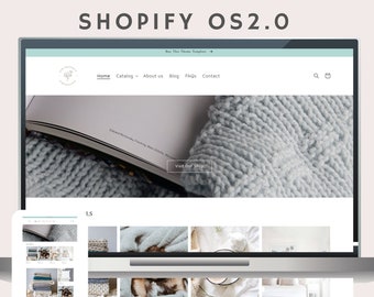 Premade modern Shopify website, add this Shopify web design to complete boutique template and business template