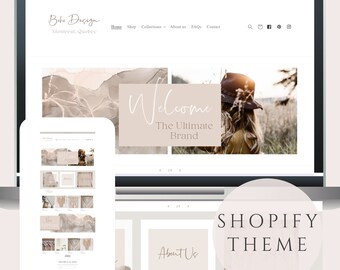 Boho Shopify Theme, for your Shopify Theme template, and perfect for your Shopify website theme