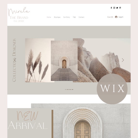 Aesthetic Wix Template. A Wix site Template Theme for Blog Etsy