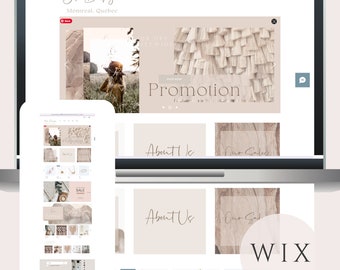 Boho Wix Template style for your Wix Website Template Theme.  Fully customizable for a Blog Theme, Creative Web Theme or eCommerce.  Wix