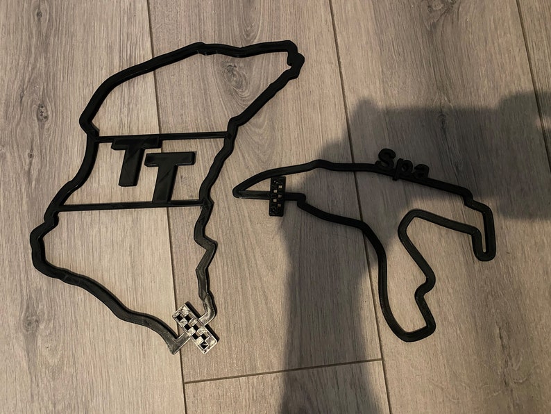 3d Printed Race Track Wall Art Etsy