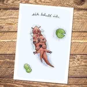 Otter Postkarte "dich behalt' ich"