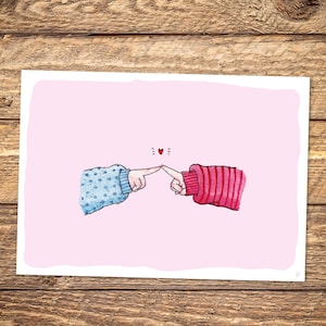Fingerkuss Postkarte "Liebe"