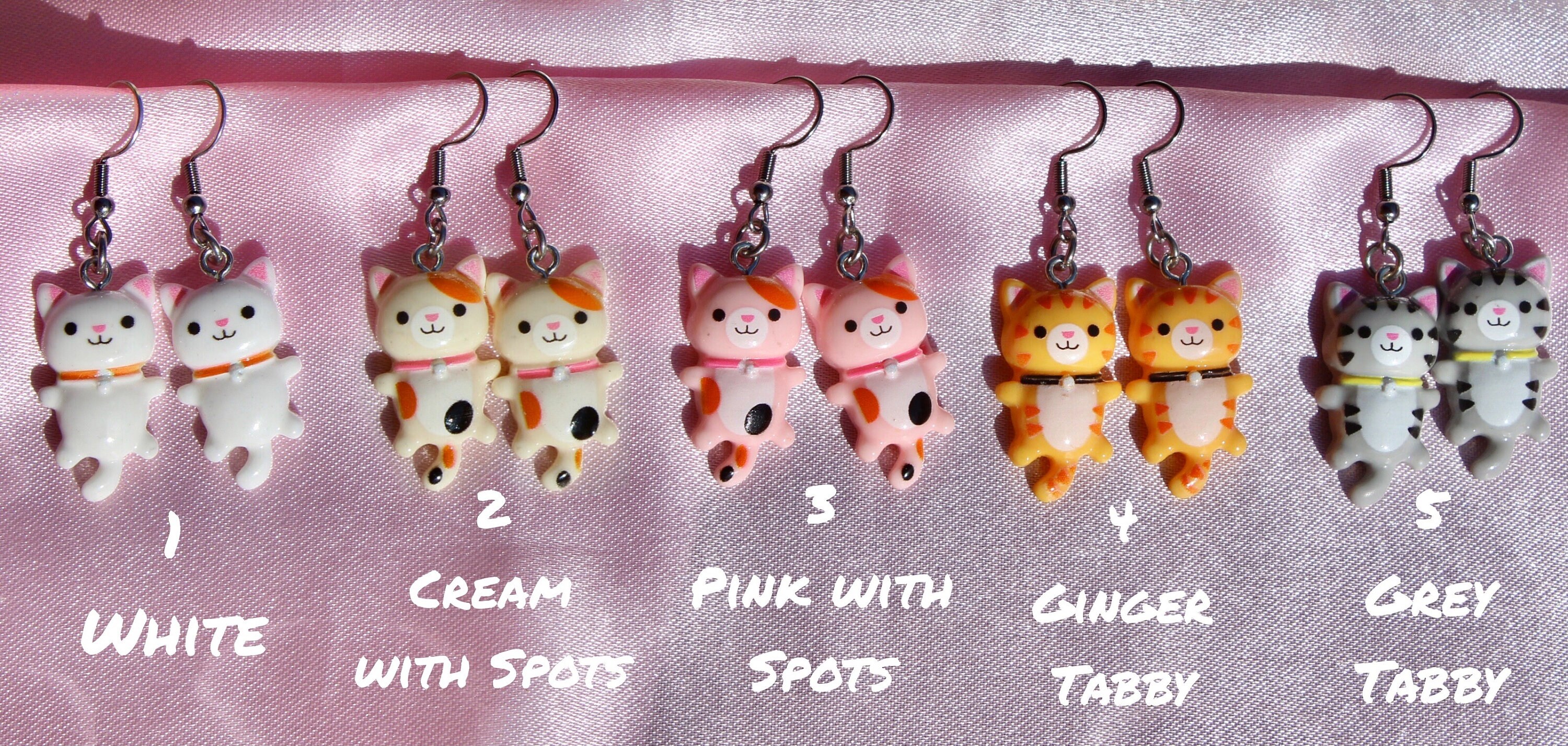 Orecchini Pendenti A Forma Di Gatto LIKGREAT: Design Kawaii Con Gattini Che Pasticciano E Bevono, Regalo Per Amanti Animali