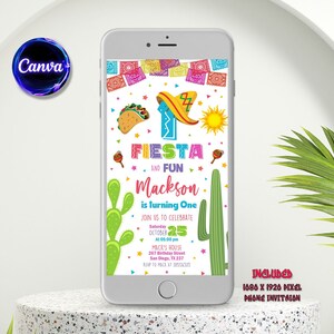 Invito elettronico Fiesta, Invito Fiesta, Primo invito Fiesta, Invito compleanno Fiesta, Tema Fiesta messicana, Festa Fiesta per bambini