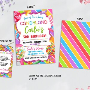Candyland Invitation,Cand Candyland,Candyland Theme,Candy Birthday,Sweet Celebration,Lolipos Invite,Sweet Candyland,Kids Invitation,Girl Birthday Party,Sweet Girl Invite