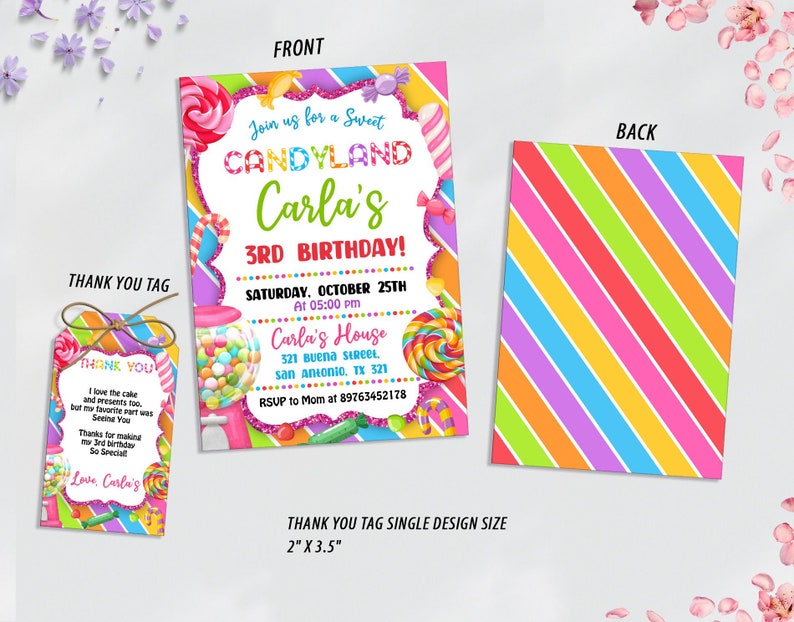 Candyland Invitation,Cand Candyland,Candyland Theme,Candy Birthday,Sweet Celebration,Lolipos Invite,Sweet Candyland,Kids Invitation,Girl Birthday Party,Sweet Girl Invite