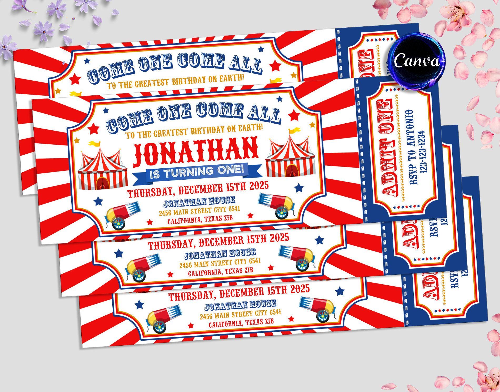 Editable Carnival Ticket Invitation, Carnival Birthday Invitation, Circus  Party Invite, Any Age, Digital Editable Printable - Etsy, image size:1900x1488