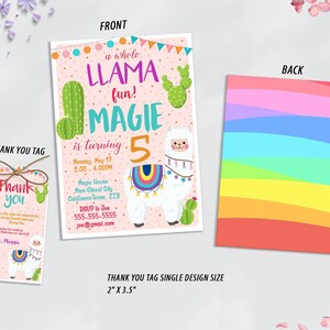 Llama Invitation, Llama Birthday Invitation Printable, Llama Fun Party ...