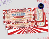 Carnival Ticket Invitation, Carnival Birthday Party, Circus Party Invite, Country Fair, Digital Editable Printable