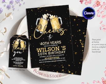 Personalised Trampoline Birthday Party Invitations - Invites Boy Or