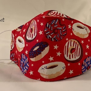 Prime 3D Cotton Mask W/ Filter Pocket, 5 Layers, Washable, Reusable, Sew on Filters ( Cotton, Non Woven Interfacing )