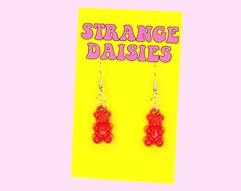 Gummy Bear Earrings - Red