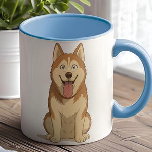 Custom Pet mug Using Pet's Photo, Custom Cartoon Dog Mug, Pet Memorial mug, Dog Lovers Memorial, Custom Dog Coffee Cup